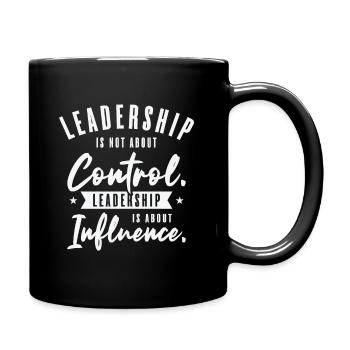 Leadership Wisdom Quotes Leader Inspire Motivator - Full Colour Mug - black - Right