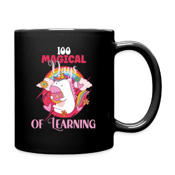 100 Magic Days 100th Day of School Unicorn - Full Colour Mug - black - Right
