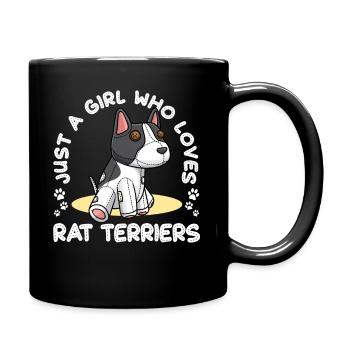 Nur Ein Mädchen, Das Rat Terrier Liebt - Tasse einfarbig - Schwarz - Rechts