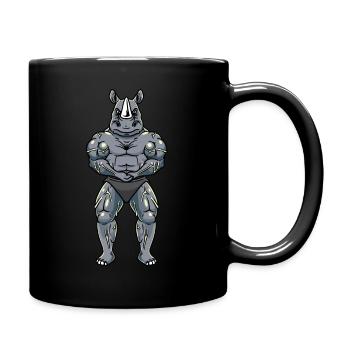 Rhino Fitness Gym Motivation - Full Colour Mug - black - Right
