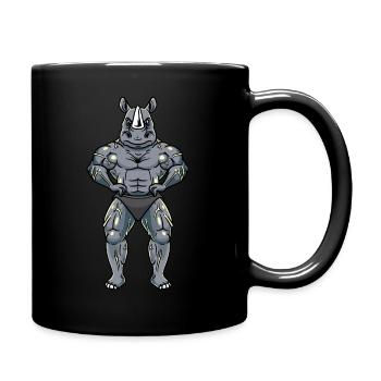 Nashorn Fitness Fitnessstudio Motivation - Tasse einfarbig - Schwarz - Rechts