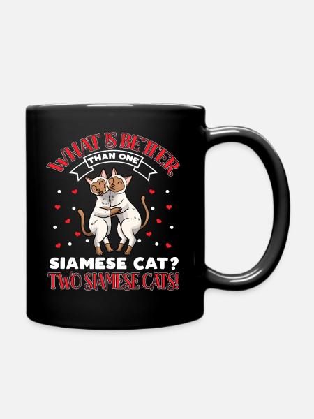 Siamkatzen-liebhaber - Tasse einfarbig - Schwarz