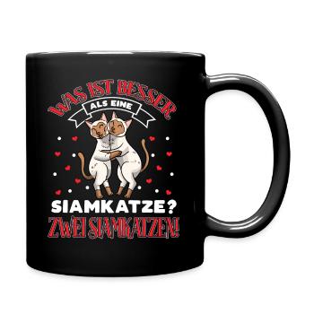 Siamkatze Katze Liebhaber - Tasse einfarbig - Schwarz - Rechts