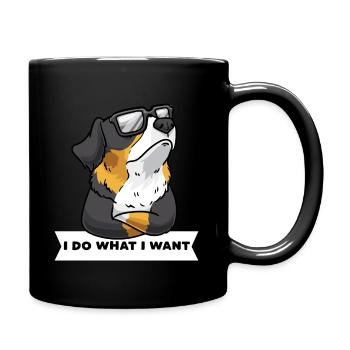Bouvier Bernois, chien de montagne bernois têtu - Mug uni - noir - Droite
