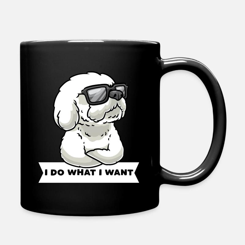 Bichon Frisé têtu Bichon bouclé - Mug uni - noir