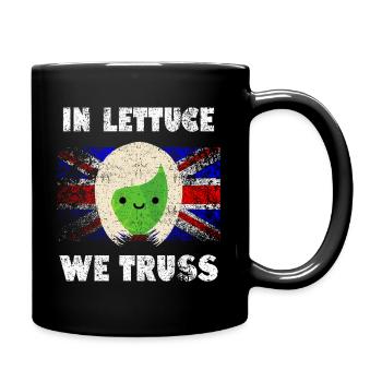 In Lettuce We Truss Funny UK Satire - Full Colour Mug - black - Right