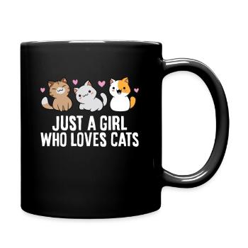 Juste une fille qui aime les chats - Mug uni - noir - Droite