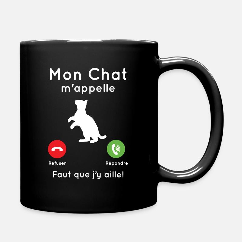 Mon chat m'appelle - Mug uni - noir