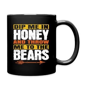 dip me in honey and throw me to the bears - Full Colour Mug - black - Right
