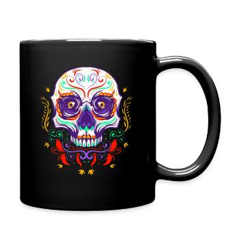 Sugar Skull Cinco De Mayo Day Of The Dead - Tasse einfarbig - Schwarz - Rechts