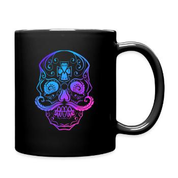 Cinco De Mayo Stylized Sugar Skull Day Of The Dead - Tasse einfarbig - Schwarz - Rechts