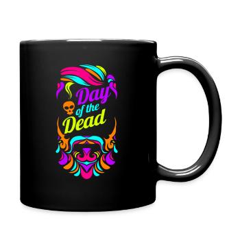 Hipster Bearded Man Beard Logo Day Of The Dead - Mug uni - noir - Droite