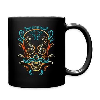 Stylized Painting Of A Sugar Skull For Day Of The - Tasse einfarbig - Schwarz - Rechts
