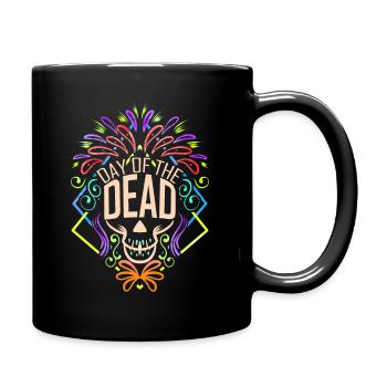 Dia De Los Muertos Sugar Skull Logo For Day Of - Full Colour Mug - black - Right