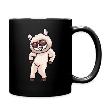 Alpaga dansant avec des lunettes de soleil danseur de danse - Mug uni - noir - Droite