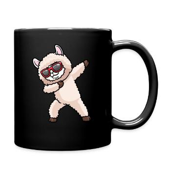 Alpaga dansant avec des lunettes de soleil danseur de danse - Mug uni - noir - Droite