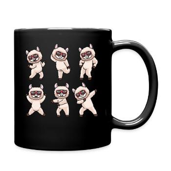 Alpaga dansant avec des lunettes de soleil danseur de danse - Mug uni - noir - Droite