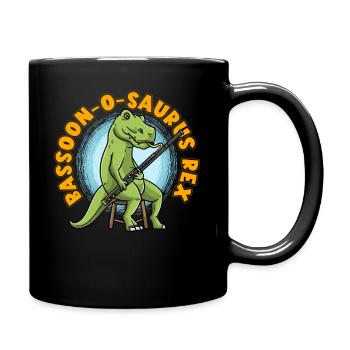 Basson-o-saurus Rex Basson dinosaure - Mug uni - noir - Droite