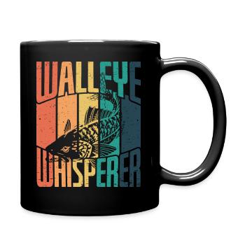 Zanderflüsterer - Tasse einfarbig - Schwarz - Rechts