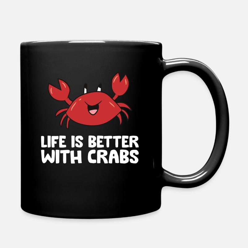 Krabbe Meeresfrüchte Haustier Krabbe Das Leben - Tasse einfarbig - Schwarz