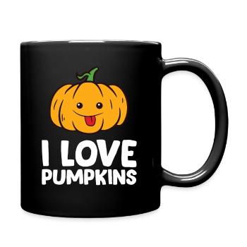 Citrouille - I love pumpkins - Mug uni - noir - Droite