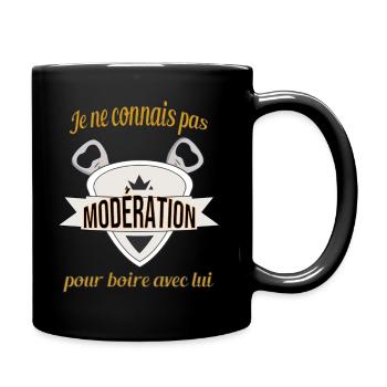 je ne connais pas modération - Mug uni - noir - Droite