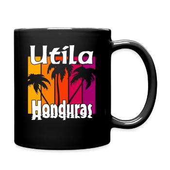 Utila Honduras - Tasse einfarbig - Schwarz - Rechts