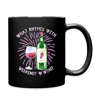 Vin, vin rouge, drôle de dicton pour les buveurs de vin - Mug uni - noir - Droite