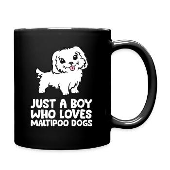 Juste un garçon qui aime les chiens Maltipoo - Mug uni - noir - Droite