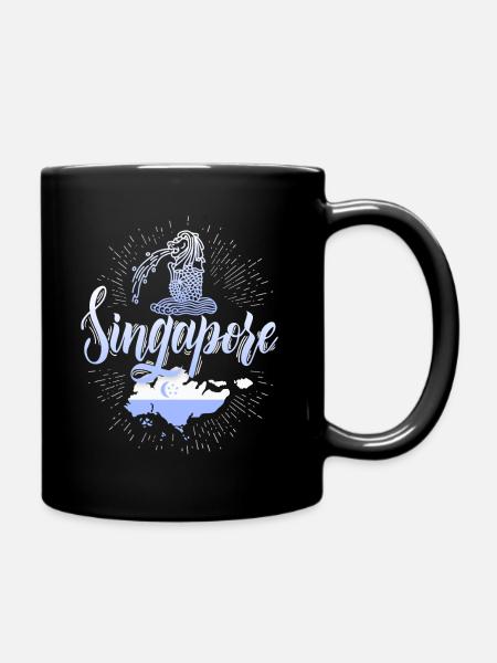 Singapur, Love-Singapore - Tasse einfarbig - Schwarz