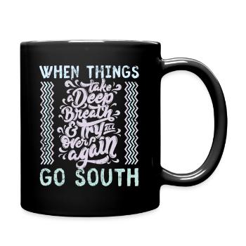Motivation, inspiration, typographie, drôle - Mug uni - noir - Droite