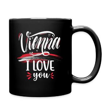 Wien, Vienna, Austria Love-Vienna - Full Colour Mug - black - Right