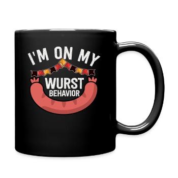 I Am On My Sausage Behavior - Full Colour Mug - black - Right