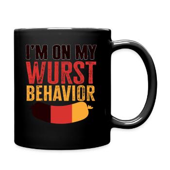 I Am On My Sausage Behavior - Full Colour Mug - black - Right