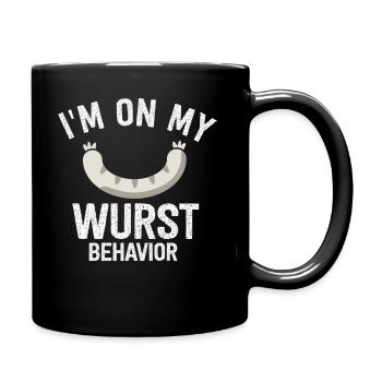 I Am On My Sausage Behavior - Full Colour Mug - black - Right