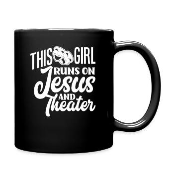 Theater Christian Girl Woman Jesus Actor - Full Colour Mug - black - Right