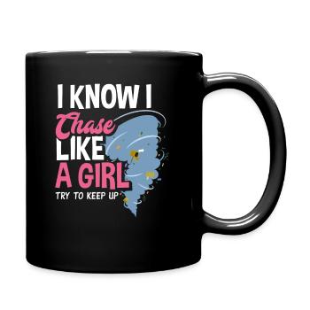 Girl Storm Chaser Tornado Hunter - Mug uni - noir - Droite