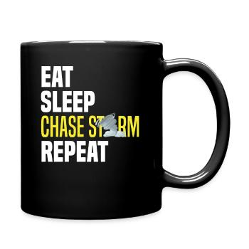 Eating Sleeping Storm Chases Repeat - Full Colour Mug - black - Right