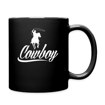 Cowboy Horse Riding Western Western Lasso Sport - Full Colour Mug - black - Right