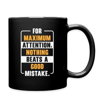Attention maximale Bonnes erreurs - Mug uni - noir - Droite
