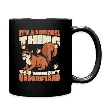 Squirrel Animal - Full Colour Mug - black - Right