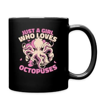 Octopus Octopus Cuttlefish Animal - Full Colour Mug - black - Right
