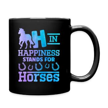 Cavalier Amoureux des chevaux Athlète équestre - Mug uni - noir - Droite