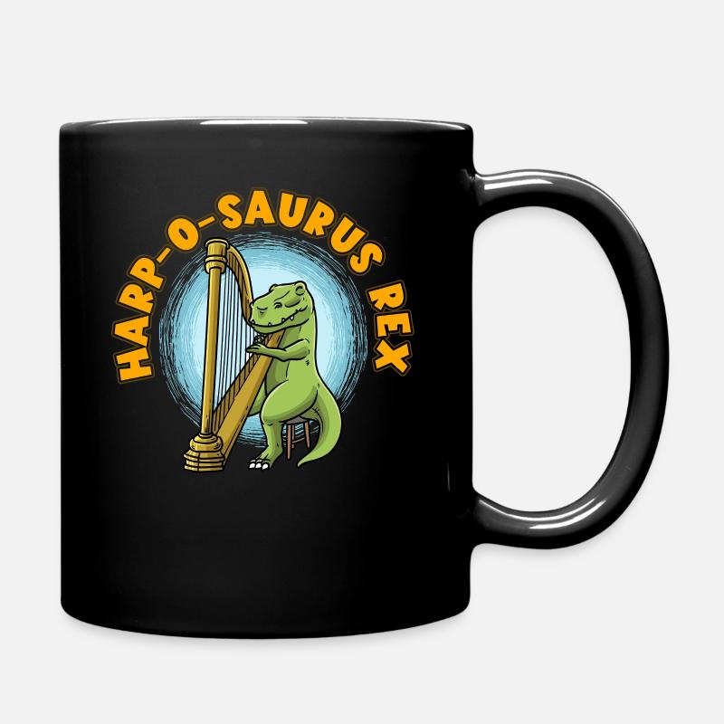 Harf-o-saurus Rex Harfe Spieler Harfenist - Tasse einfarbig - Schwarz
