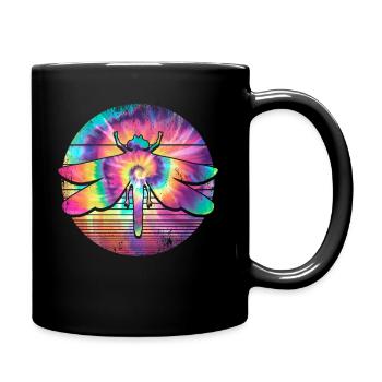 Libelle Insekt Libellen Retro Entomologe Insekten - Tasse einfarbig - Schwarz - Rechts