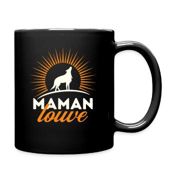 Maman Louve - Mug uni - noir - Droite