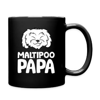 Maltipoo Hund Papa Maltipoo Papa - Tasse einfarbig - Schwarz - Rechts