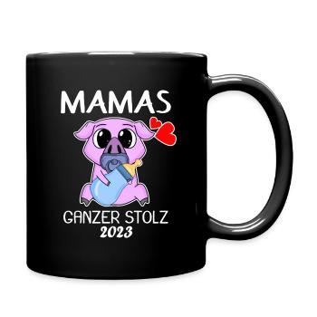 Baby 2023 - Geburt Schwanger 2023 - Baby Junge - Tasse einfarbig - Schwarz - Rechts