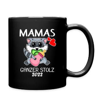 Baby 2022 - Geburt Schwanger 2022 - Baby Tochter - Tasse einfarbig - Schwarz - Rechts