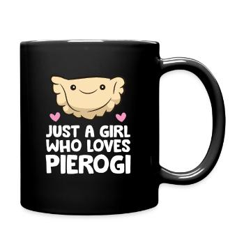 Just a Girl Who Loves Pierogi - Full Colour Mug - black - Right